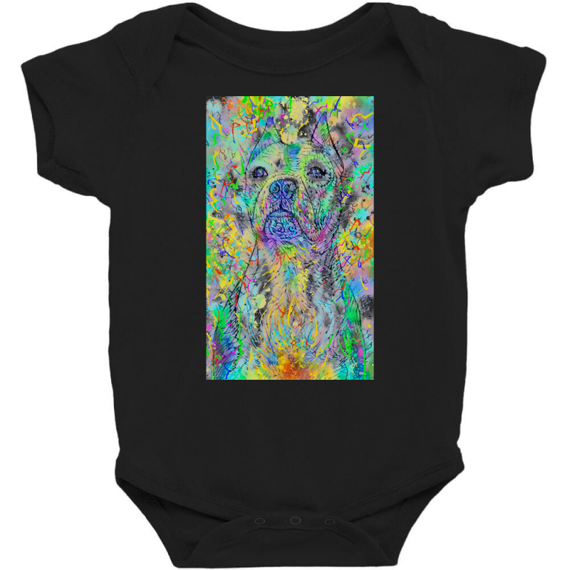 Pit Bull T  Shirt P I T B U L L Watercolor And Ink Portrait .1 T  Shir Baby Bodysuit | Artistshot