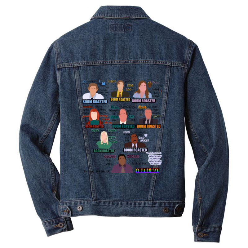 The Office Boom Roasted Scene Men Denim Jacket | Artistshot