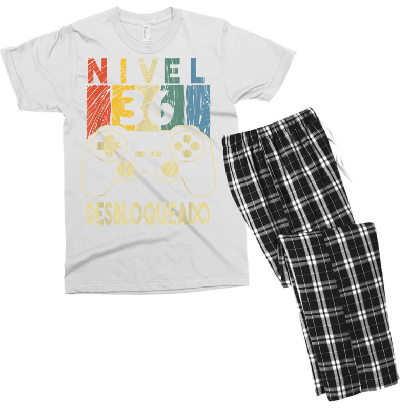 Nivel 36 Desbloqueado Gamer 36 Años T Shirt Men's T-shirt Pajama Set by mosesswabyhi | Artistshot