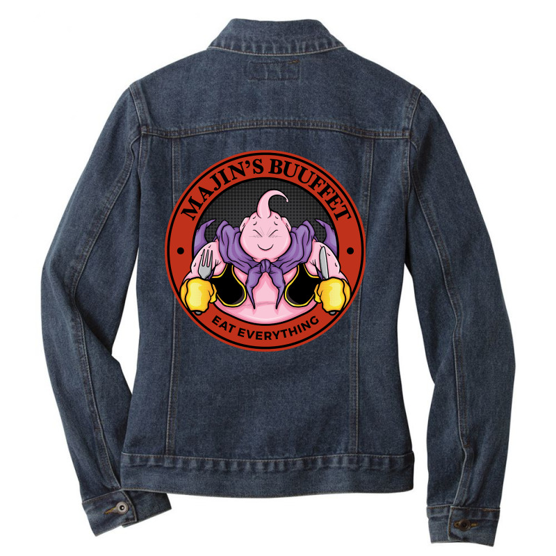 Majin's Buuffet Ladies Denim Jacket by mckeebeckett3l9yxd | Artistshot