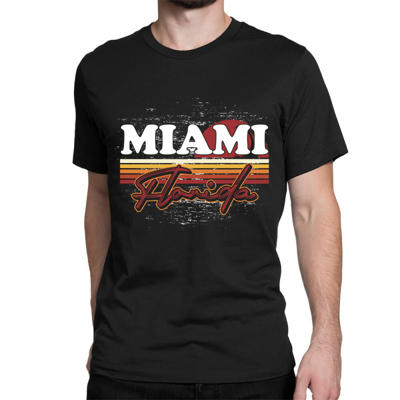 Fl Miami Retro Sunset Summer Florida State Florida Classic T-shirt | Artistshot