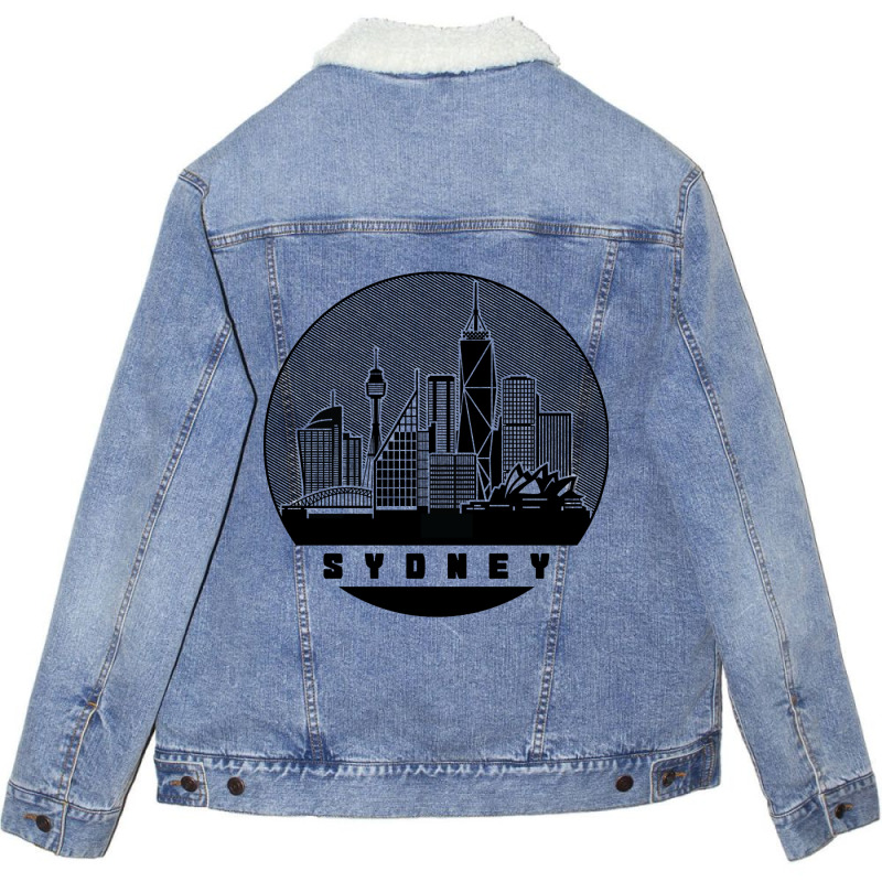 Sydney Australia Skyline-n6spv Unisex Sherpa-lined Denim Jacket | Artistshot