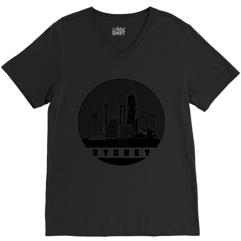 Sydney Australia Skyline-n6spv V-neck Tee | Artistshot