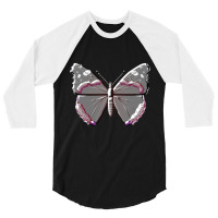 Grey Metallic Butterfly 3/4 Sleeve Shirt | Artistshot