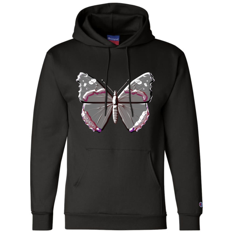 Grey Metallic Butterfly Champion Hoodie | Artistshot