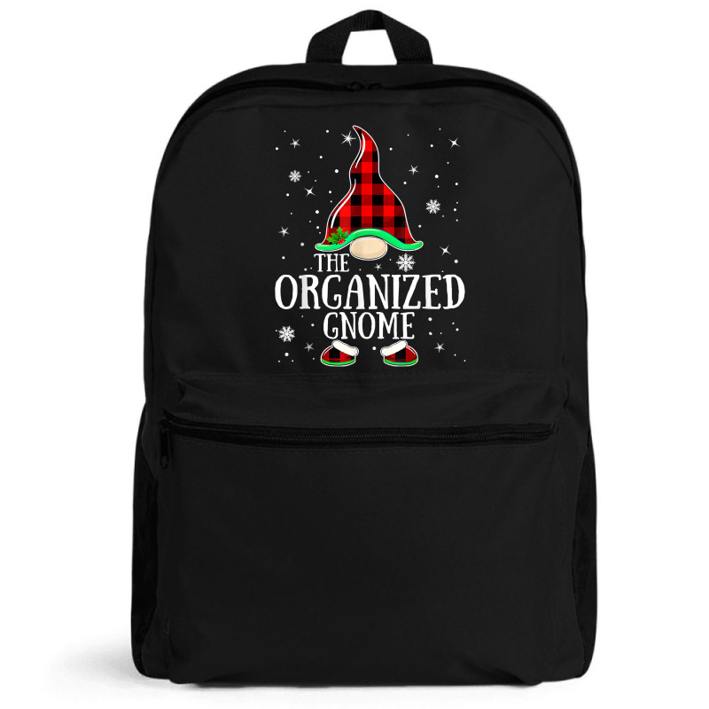 Organized Gnome Buffalo Plaid Matching Family Christmas T Shirt Backpack | Artistshot