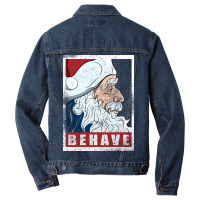 Behave   Santa Clau Men Denim Jacket | Artistshot