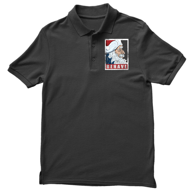 Behave   Santa Clau Men's Polo Shirt | Artistshot