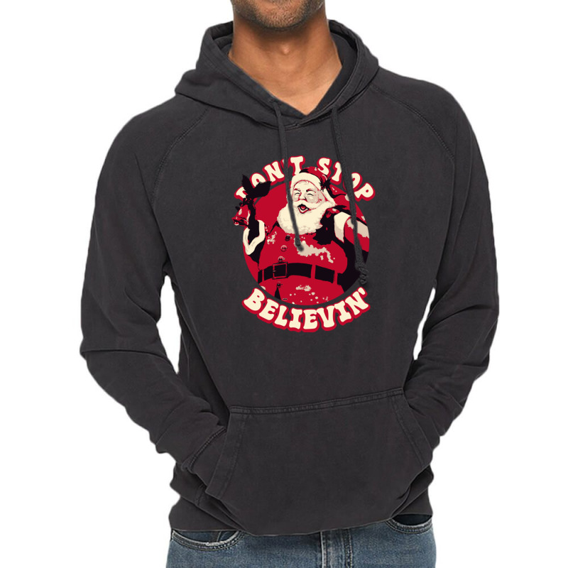 Christmas Don't Stop Believing Vintage Hoodie | Artistshot