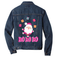 Christmas Pink Santa Men Denim Jacket | Artistshot