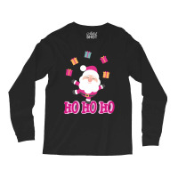 Christmas Pink Santa Long Sleeve Shirts | Artistshot