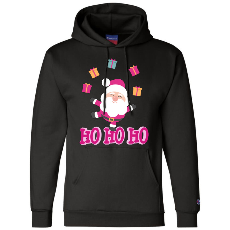 Christmas Pink Santa Champion Hoodie | Artistshot