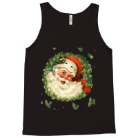 Christmas Retro Vintage Pink Santa Claus Art Tank Top | Artistshot