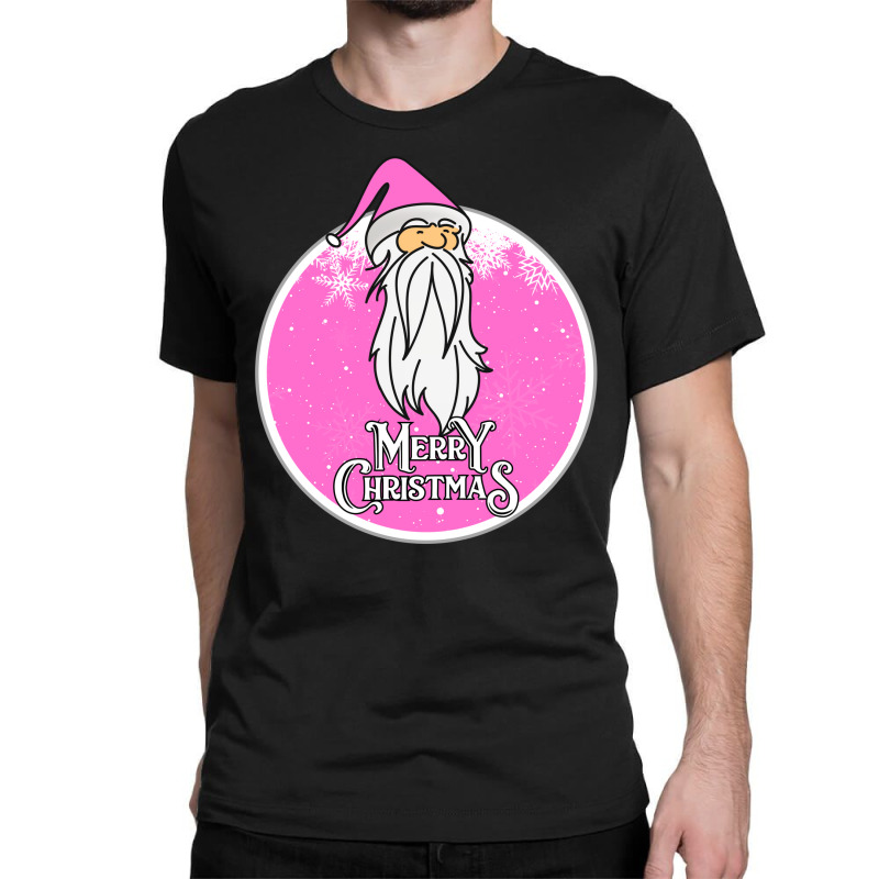 Christmas Retro Vintage Pink Santa Claus Crismas Classic T-shirt | Artistshot