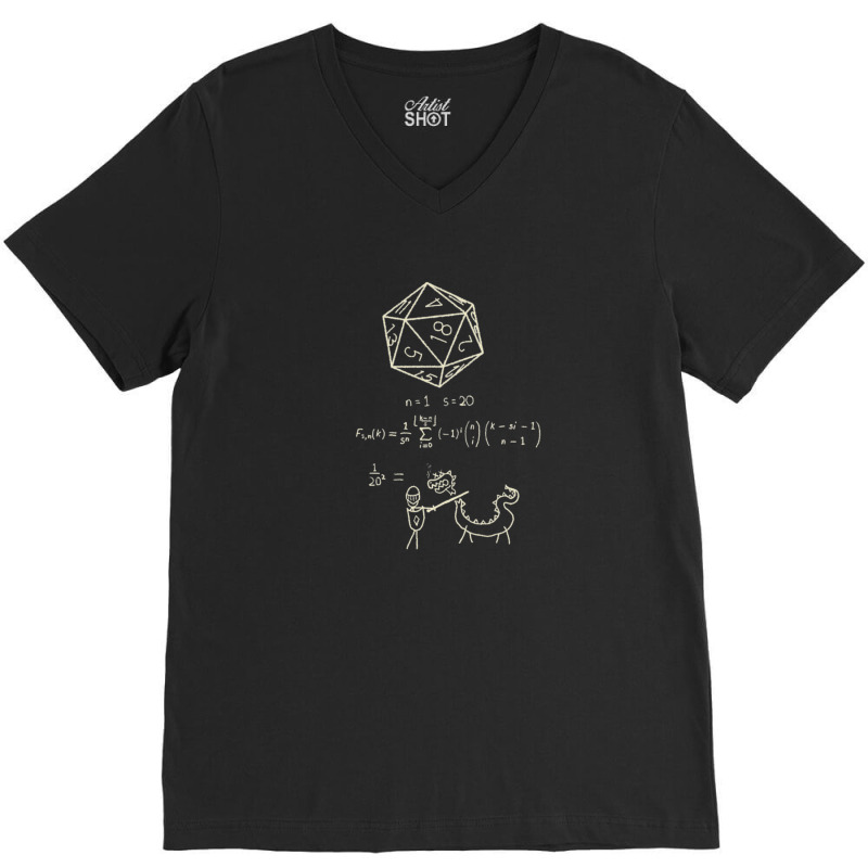 The Science Of 20 Sided Dice. V-neck Tee | Artistshot