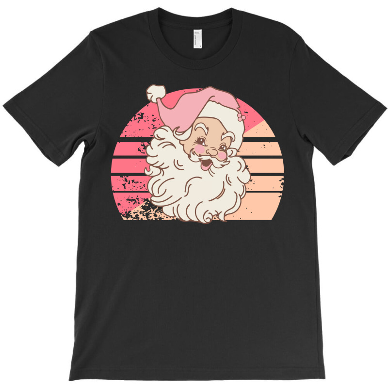 Christmas Retro Vintage Pink Santa Claus T-shirt | Artistshot