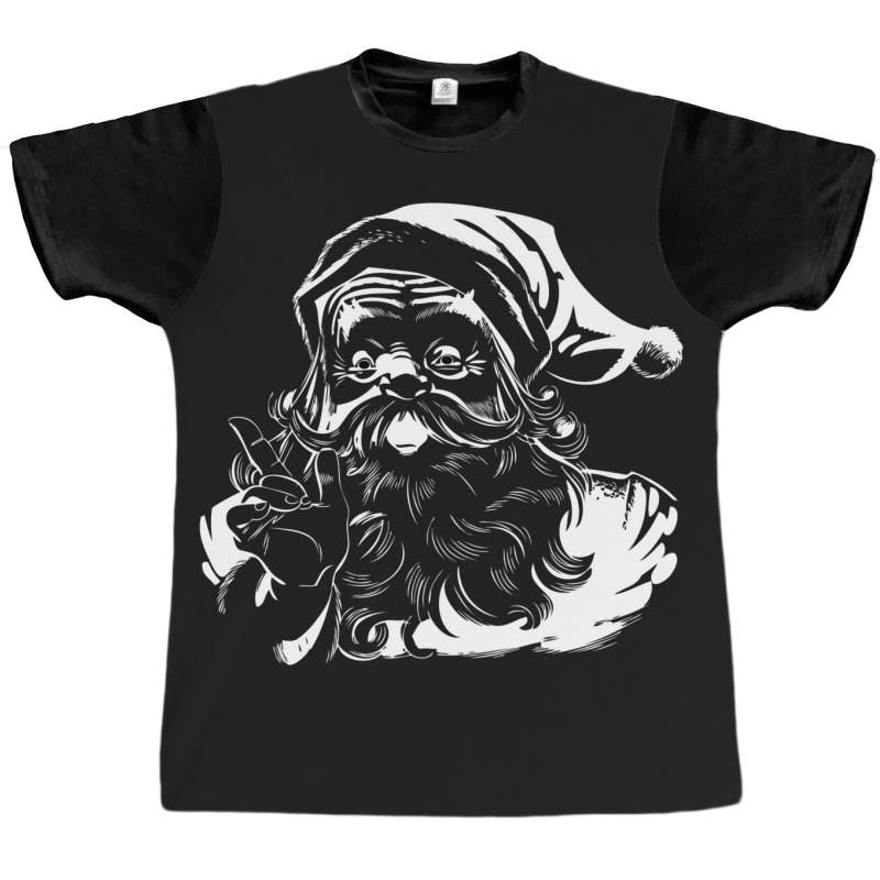 Christmas Retro Vintage Pink Santa Graphic T-shirt | Artistshot