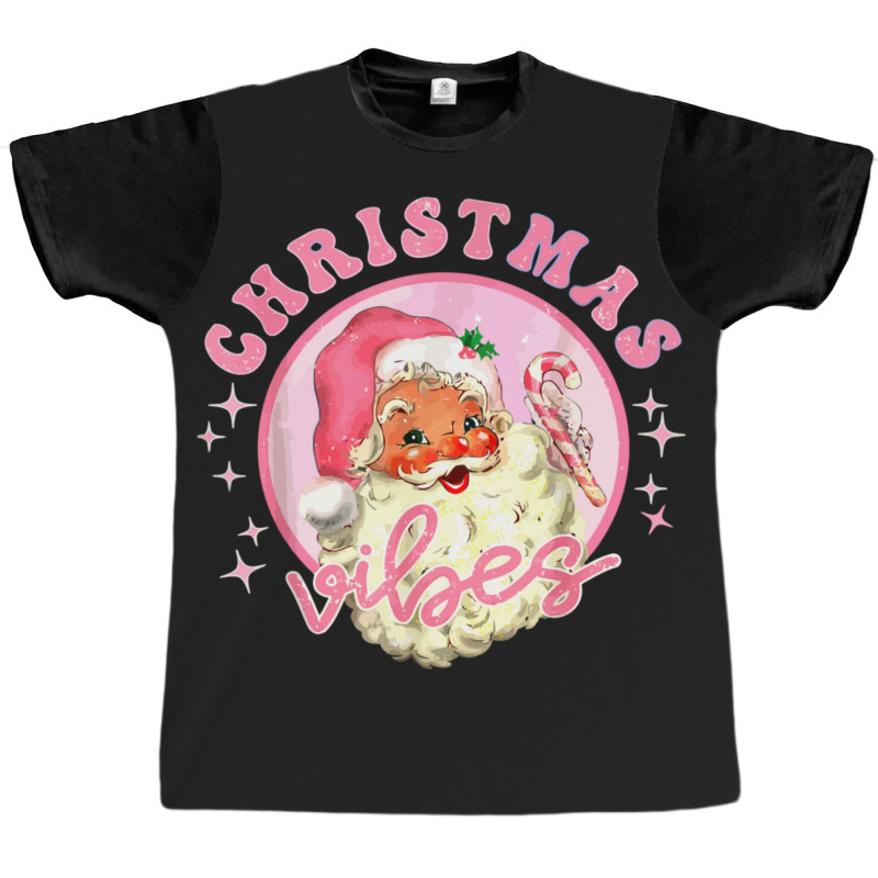 Christmas Retro Vintage Pink Graphic T-shirt | Artistshot