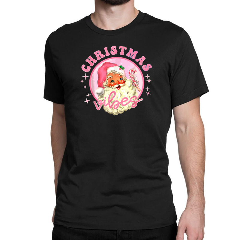 Christmas Retro Vintage Pink Classic T-shirt | Artistshot