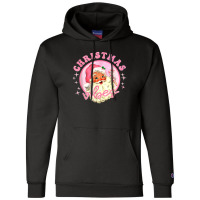 Christmas Retro Vintage Pink Champion Hoodie | Artistshot