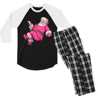 Christmas Retro Vintage Santa Claus Men's 3/4 Sleeve Pajama Set | Artistshot