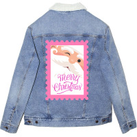 Christmas Santa Claus Unisex Sherpa-lined Denim Jacket | Artistshot