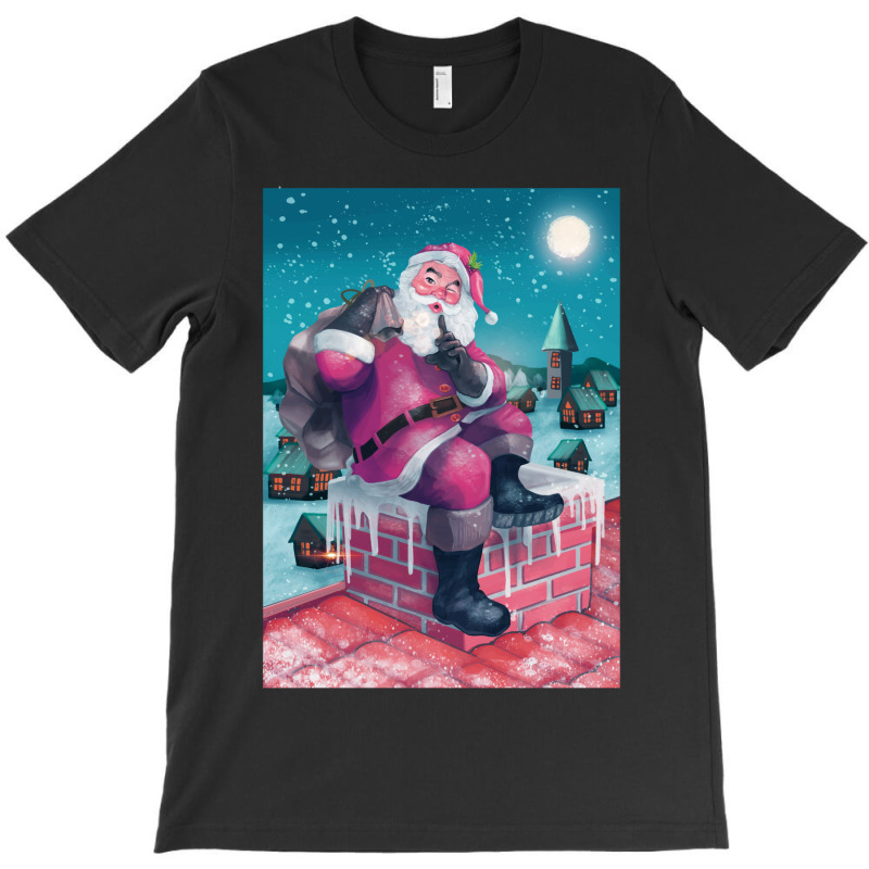 Christmas Vintage Pink Santa Claus T-shirt | Artistshot