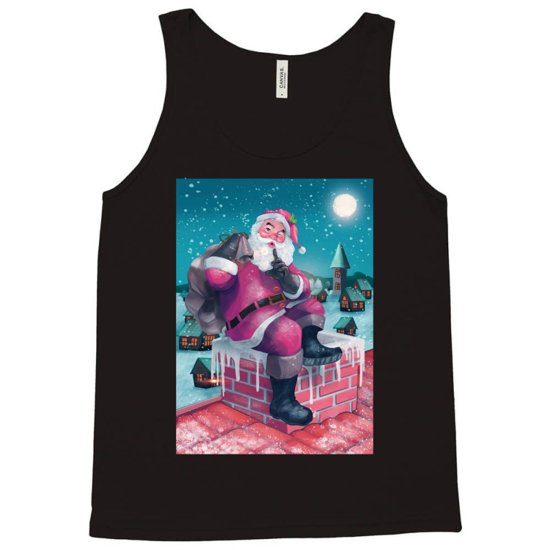 Christmas Vintage Pink Santa Claus Tank Top | Artistshot