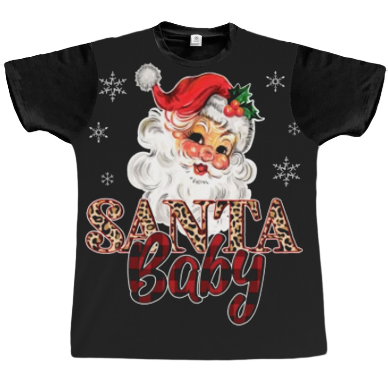 Christmas Vintage Santa Leopard Plaid Graphic T-shirt | Artistshot