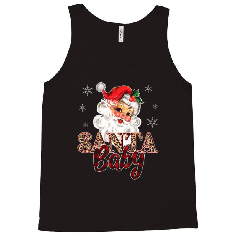 Christmas Vintage Santa Leopard Plaid Tank Top | Artistshot