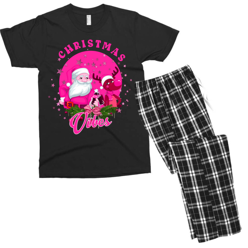 Vintage Santa Christmas Vibes Men's T-shirt Pajama Set | Artistshot