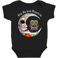 Owl & Moon Sugar Skull Mexico Calavera Day Of The Dead Tank Top Baby Bodysuit | Artistshot