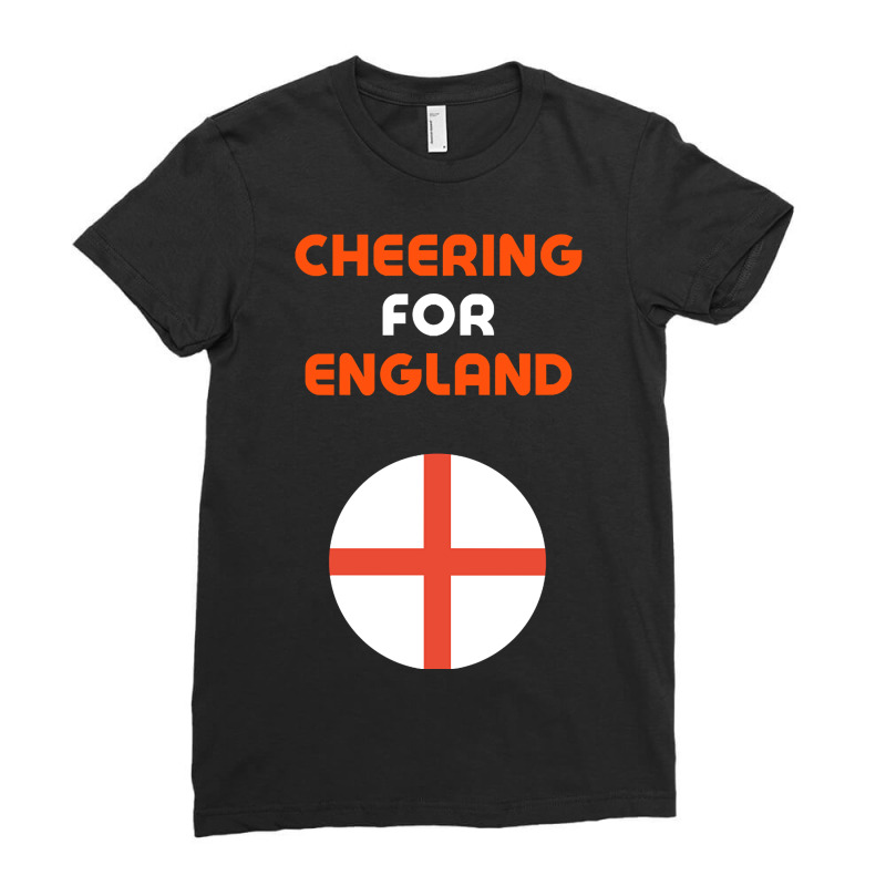 Cheering For England Ladies Fitted T-Shirt by Irene West | Artistshot