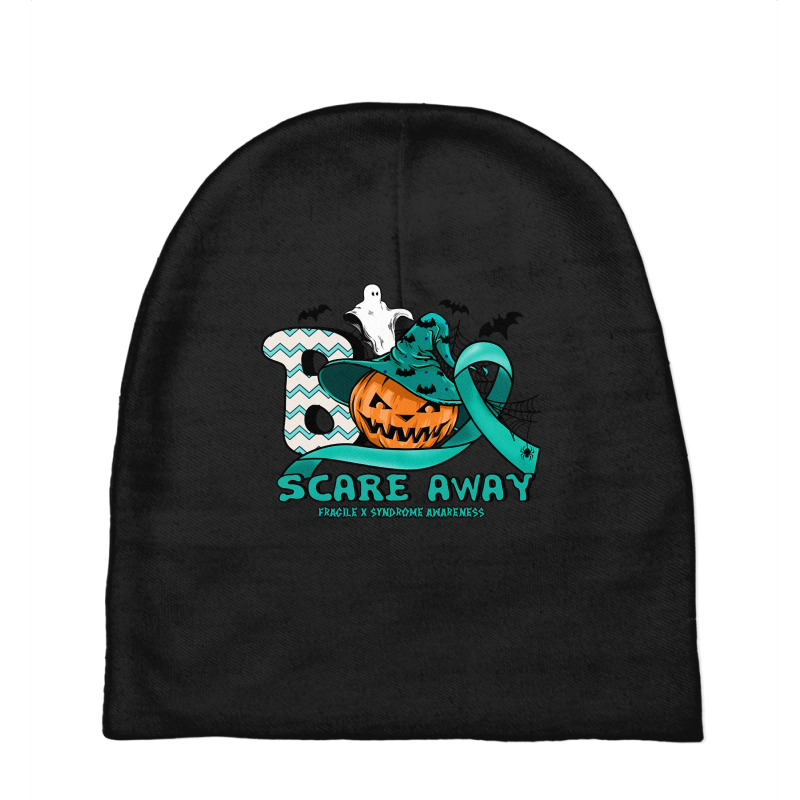 Fragile X Syndrome Awareness - Boo Scare Away Pumpkin Halloween Baby Beanies by poppyallen | Artistshot