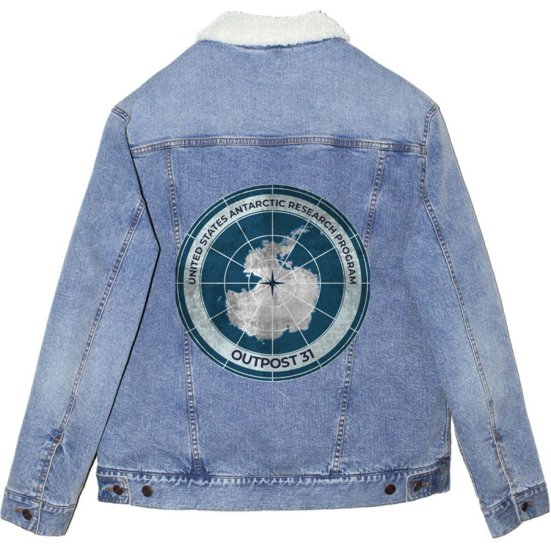 The Thing - Outpost 31 Badge - Distressed Unisex Sherpa-lined Denim Jacket | Artistshot