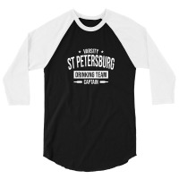 St Petersburg Drinking Team Captain Florida Beer Lover Fl 3/4 Sleeve Shirt | Artistshot