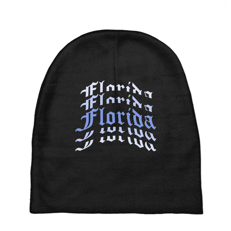 Florida Vintage Letter (2) Baby Beanies | Artistshot