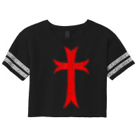 Knights Templar Crusader Distressed Cross Medieval Ring Scorecard Crop Tee | Artistshot