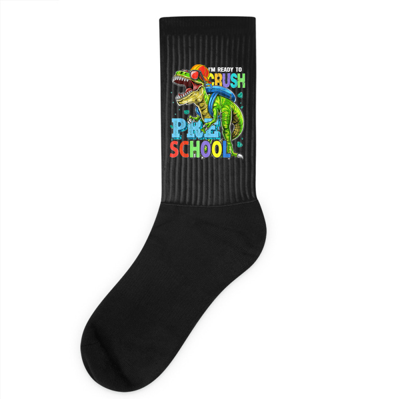 I'm Ready To Crush Preschool Dinosaur Back To School Kids Socks by JOSEPHDOMINICWILLIS | Artistshot