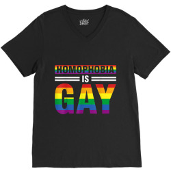 Homophobia is Gay LGBT Pride Rights Equality Mens TShirt V-Neck Tee | Artistshot