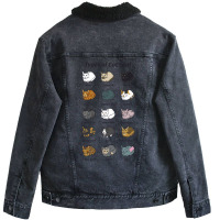 The Types Of Cat Loaf Unisex Sherpa-lined Denim Jacket | Artistshot