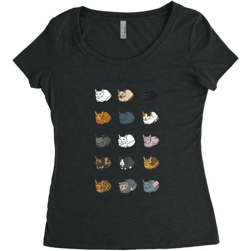 The Types Of Cat Loaf Women's Triblend Scoop T-shirt by ArthurJungbauer | Artistshot