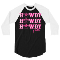 Howdy Yall Rodeo Western Country Southern Cowgirl & Cowbo 3/4 Sleeve Shirt | Artistshot