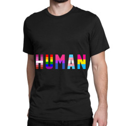 HUMAN Flag LGBT Gay Pride Month Transgender T Shirt Support Classic T-shirt | Artistshot