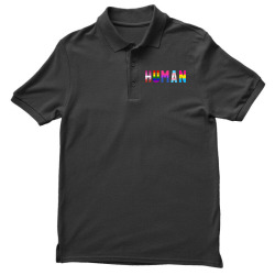 HUMAN Flag LGBT Gay Pride Month Transgender T Shirt Support Men's Polo Shirt | Artistshot