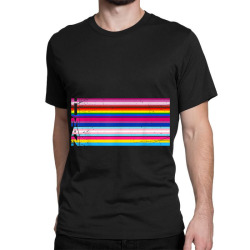 Human Flag LGBT Pride Tshirt Funny Lesbian Gay Pride Gifts Classic T-shirt | Artistshot