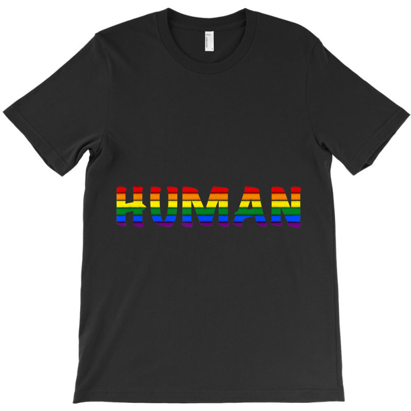 Human Pride Flag Lgbt Gay Pride Month Support Tshirt T-shirt | Artistshot