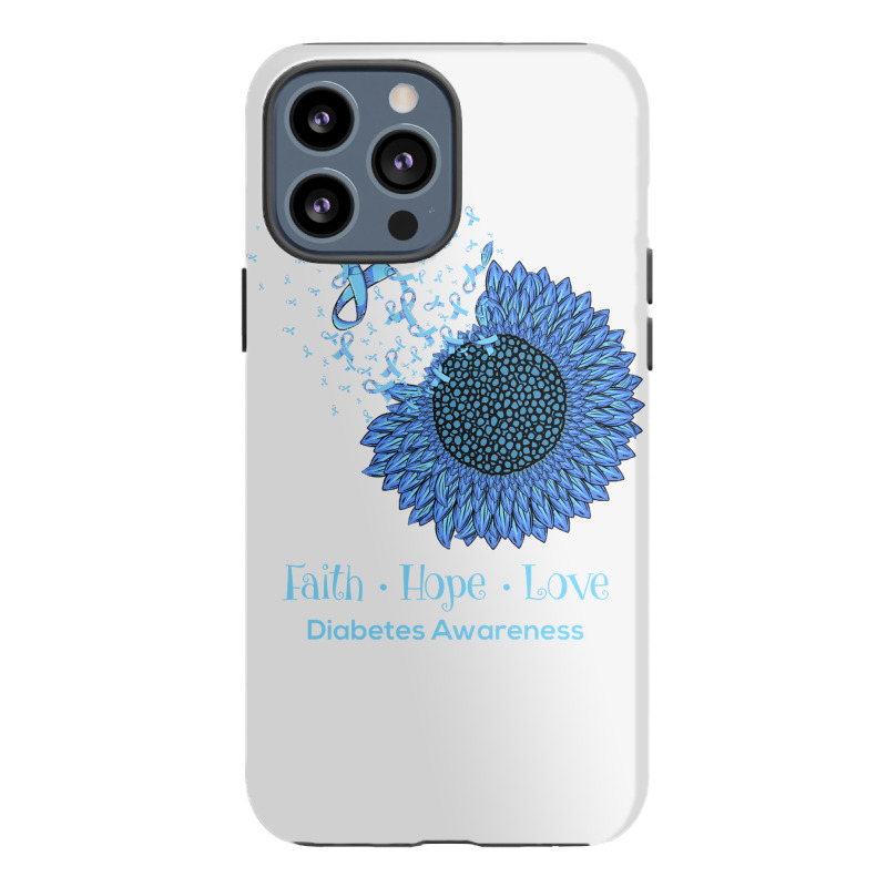 Sunflower Faith Hope Love Diabetes Awareness Diabetic Gifts Long Sleev Iphone 13 Pro Max Case | Artistshot