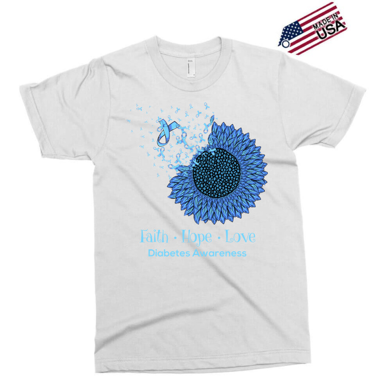 Sunflower Faith Hope Love Diabetes Awareness Diabetic Gifts Long Sleev Exclusive T-shirt | Artistshot