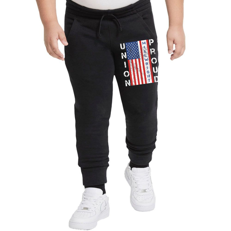 Union Proud American Flag Millwright Youth Jogger by bummercaught | Artistshot